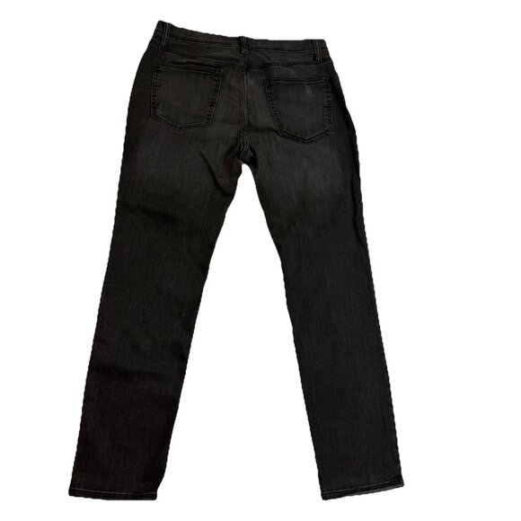 Original Use Mens 34x32 Black Slim Taper Distressed Denim Jeans - Picture 2 of 8